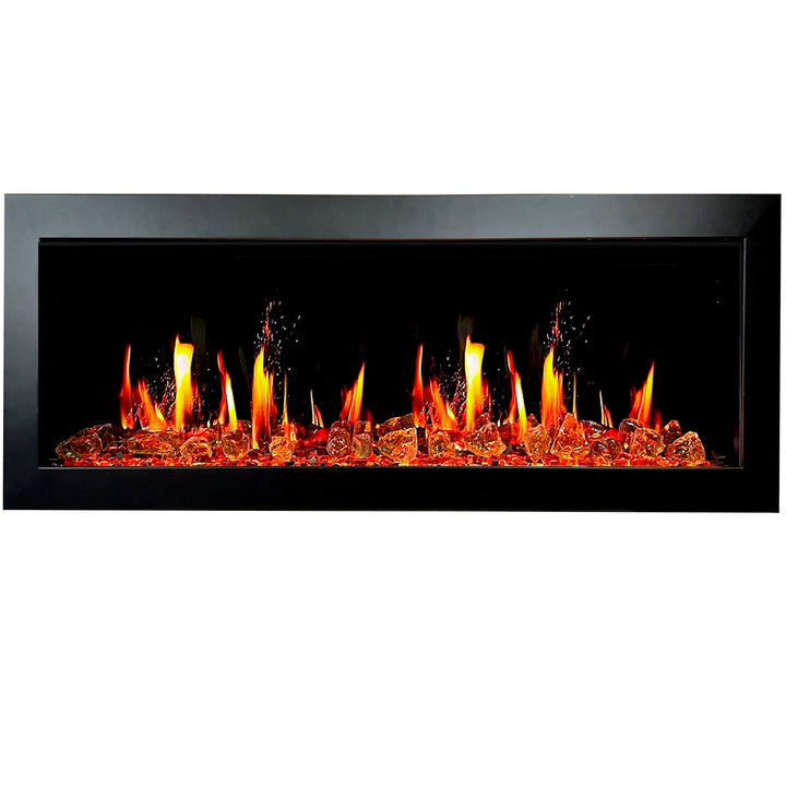 Litedeer Homes Latitude II 48-inch Seamless Push-in Electric Fireplace with Reflective Fire Glass ZEF48XA