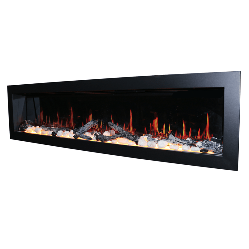 Litedeer Homes Latitude II 68-inch Seamless Push-in Electric Fireplace ZEF68X