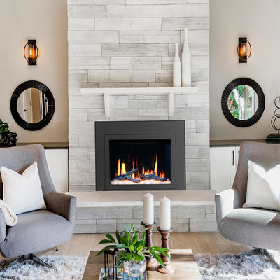 Litedeer Homes LiteStar 38-inch Smart Electric Fireplace Insert with Crystal Pebble ZEF38VC-Crystal