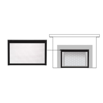 Majestic 35-inch Black Inside Fit Screen Front for Gas Fireplace Inserts INFIT-35-BK