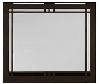 Majestic 36" Black Contemporary Rectangular Door Overlap Front CRD36BK Fireplace Accessories CRD36BK Flame Authority