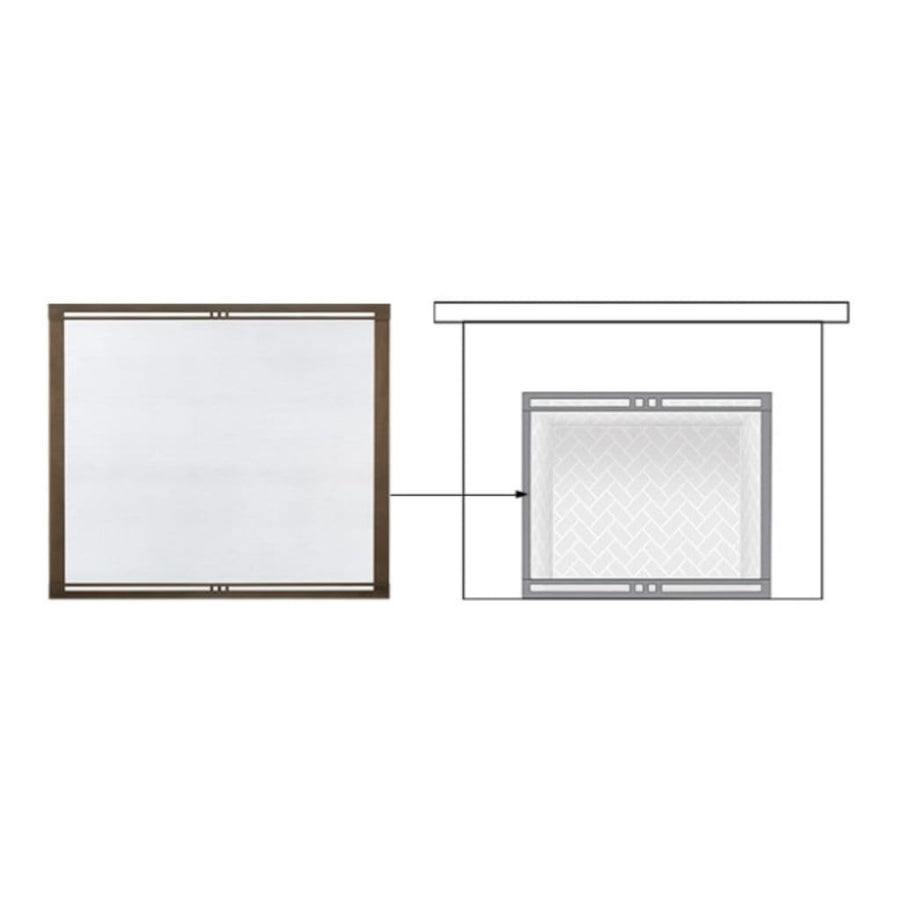 Majestic 36" Firescreen Fronts for Marquis II Direct Vent Fireplace FSMQ36