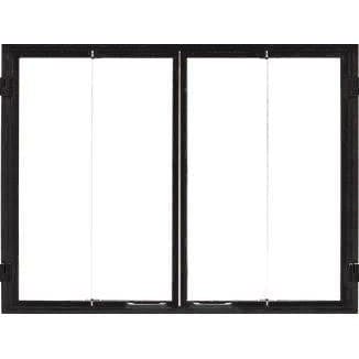 Majestic 36-inch Glass Bi-Fold Door for Ashland Radiant Wood Burning Fireplace DFG4036BK