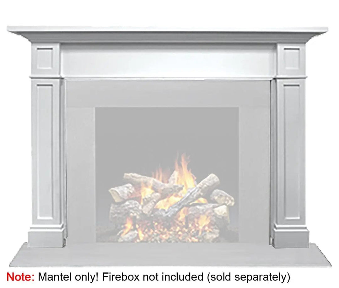 Majestic Acadia A 44" Primed MDF Flush Wood Mantel AFAAMPA Fireplace Accessories AFAAMPA Flame Authority