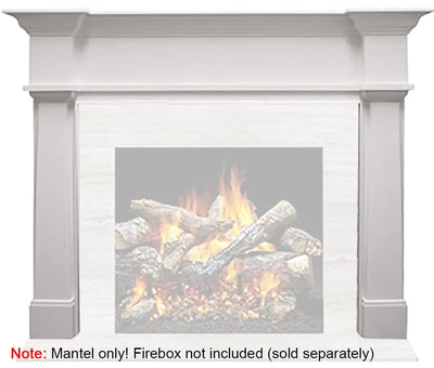 Majestic Bellevue B 48" Primed MDF Flush Wood Mantel AFBEMPB Fireplace Accessories AFBEMPB Flame Authority