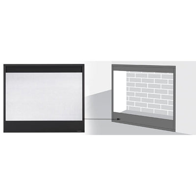 Majestic Black Firescreen Front for Direct Vent Fireplace COR-36BK