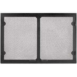 Majestic Black Grand Vista Cabinet Style Mesh Doors for 36" Biltmore Wood Burning Fireplace GV60BK