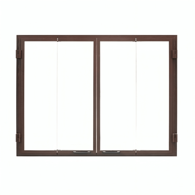 Majestic Bronze Premium Outdoor Glass Bi-Fold Door for Castlewood 42" Fireplace ODGF42BZ-B