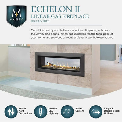 Majestic Echelon II 36" Direct Vent Gas Fireplace ECHEL36IN-C Fireplaces ECHEL36IN-C Flame Authority