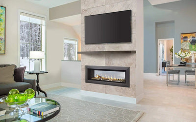 Majestic Echelon II See-Through 36" Direct Vent Gas Fireplace ECHEL36STIN-C Fireplaces ECHEL36STIN-C Flame Authority