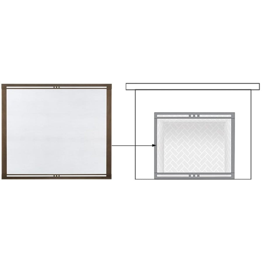 Majestic Firescreen Fronts for Marquis II See-Through Direct Vent Fireplace FSMQ42ST