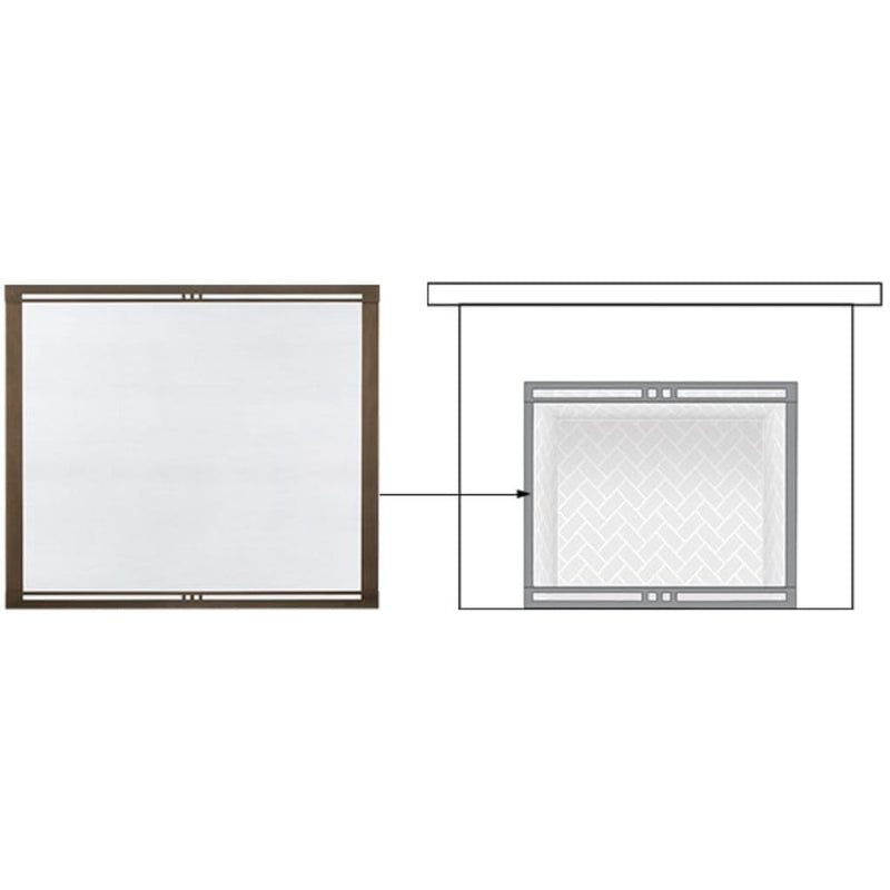 Majestic Firescreen Fronts for Marquis II See-Through Direct Vent Fireplace FSMQ42ST