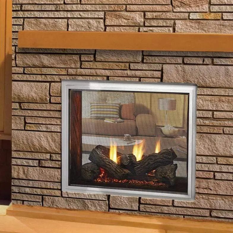 Majestic Fortress See-Through 36" Direct Vent Gas Fireplace ODFORTG-36 Fireplaces ODFORTG-36 Flame Authority