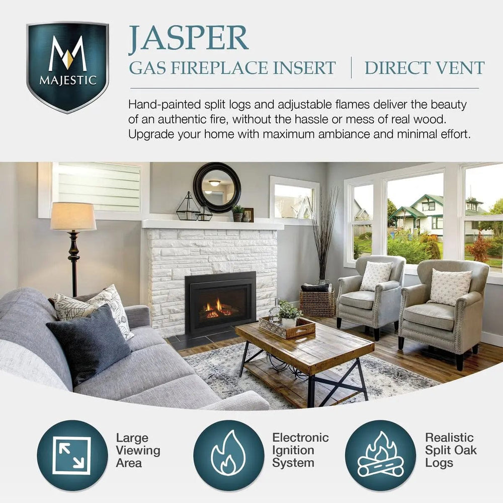 Majestic Jasper 30" Direct Vent Gas Fireplace Insert JASPER30IN Fireplaces JASPER30IN Flame Authority