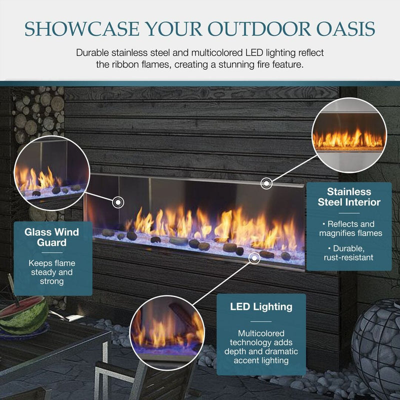 Majestic Lanai 48" Vent-Free Outdoor Gas Fireplace ODLANAIG-48 Fireplaces ODLANAIG-48 Flame Authority