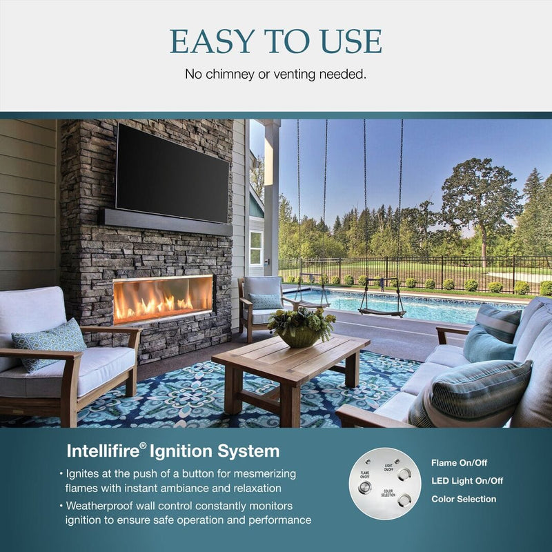 Majestic Lanai 48" Vent-Free Outdoor Gas Fireplace ODLANAIG-48 Fireplaces ODLANAIG-48 Flame Authority