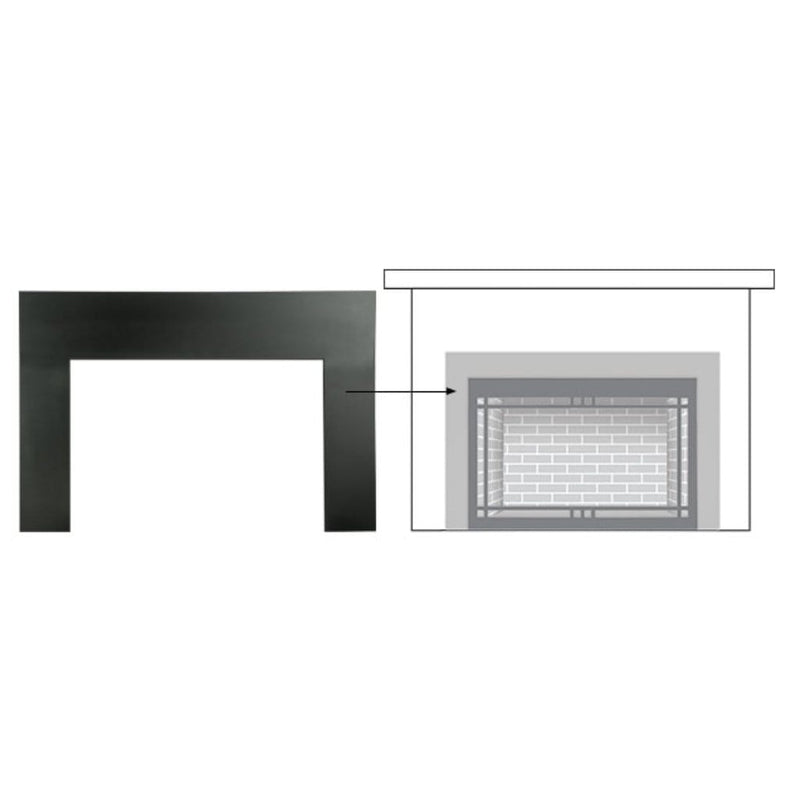 Majestic Large 25-inch Metal Surround for Gas Fireplace Inserts MI25-3928