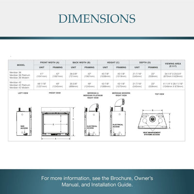 Majestic Meridian 42" Top/Rear Direct Vent Fireplace With Intellifire Touch Ignition MER42 Fireplaces Flame Authority