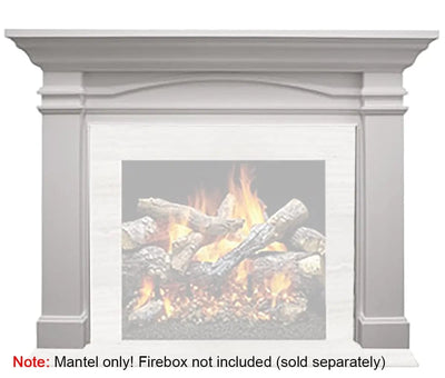 Majestic Portico B 48" Primed MDF Flush Wood Mantel AFPOMPB Fireplace Accessories AFPOMPB Flame Authority