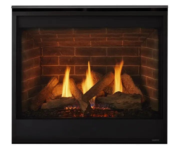 Majestic Quartz Platinum 36" Top/Rear Direct Vent Fireplace with Intellifire Touch ignition QUARTZPLA36I Fireplaces Flame Authority