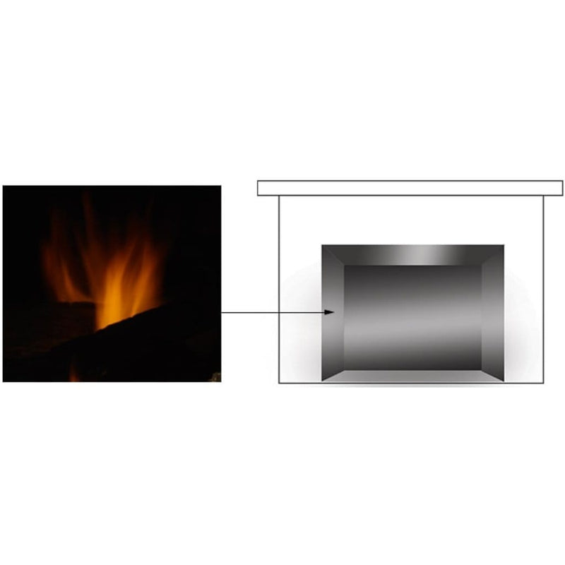 Majestic Reflective Black Glass Walls for 36" Marquis II Direct Vent Fireplace GLMQ36