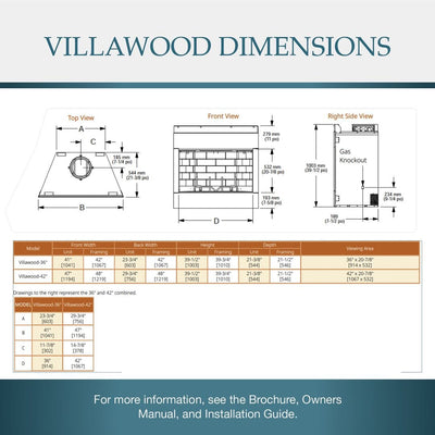 Majestic Villawood 42" Traditional Outdoor Wood-Burning Fireplace Fireplaces Flame Authority