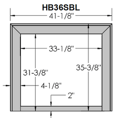 Marquis by Kingsman 36 inch Louver Kit Black Surround HB36SBL