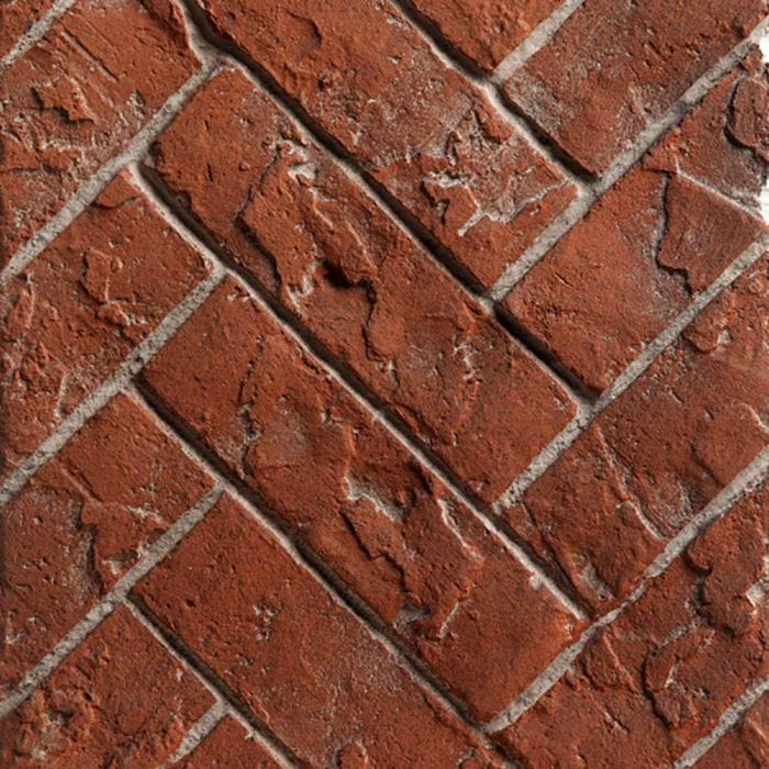 Marquis by Kingsman 4 Piece Red Herringbone Fiber Brick Liner HB47RRH