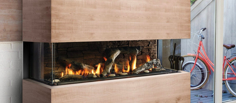 Marquis by Kingsman Enclave 72-inch Bay Peninsula Linear Direct Vent Gas Fireplace MQVLBG72