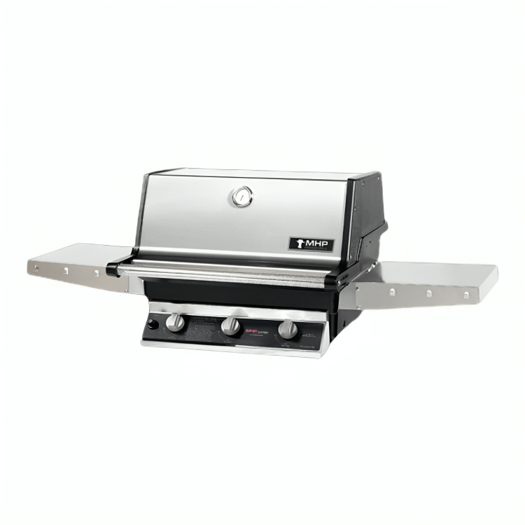 MHP Modern Home Products Hybrid Gas Grill Head with 2 Stainless Steel Side Shelf THRG2