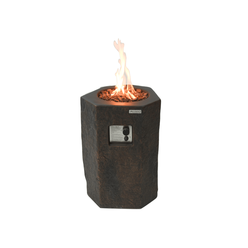 Modeno Basalt Column Fire Pit Flame Authority
