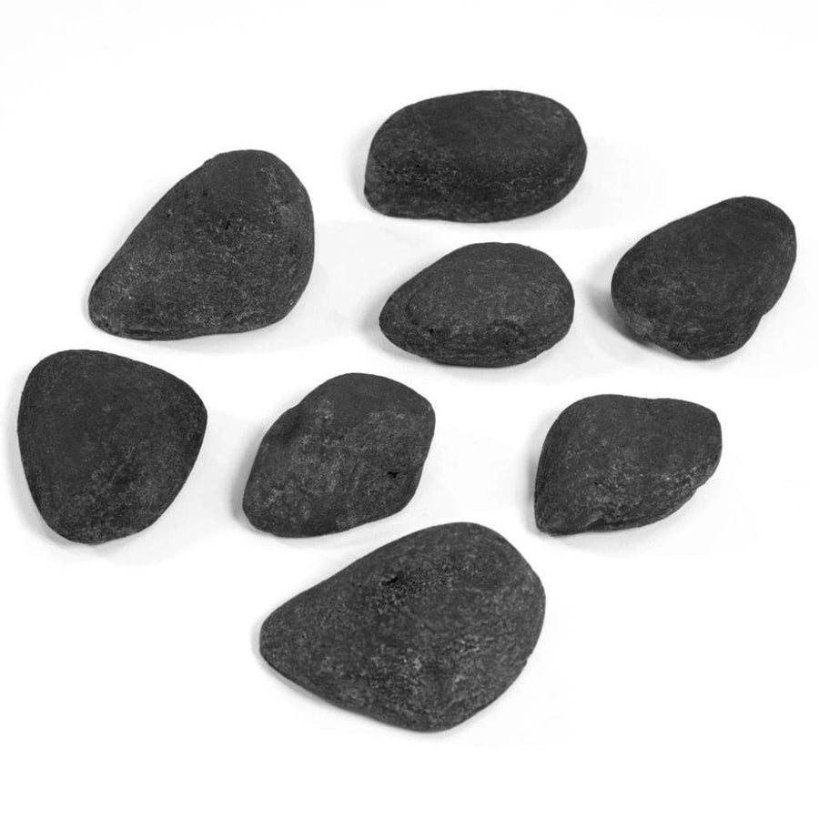 Modern Flames 16-pieces Black Colorado River Stones Set CRS-16-BLACK