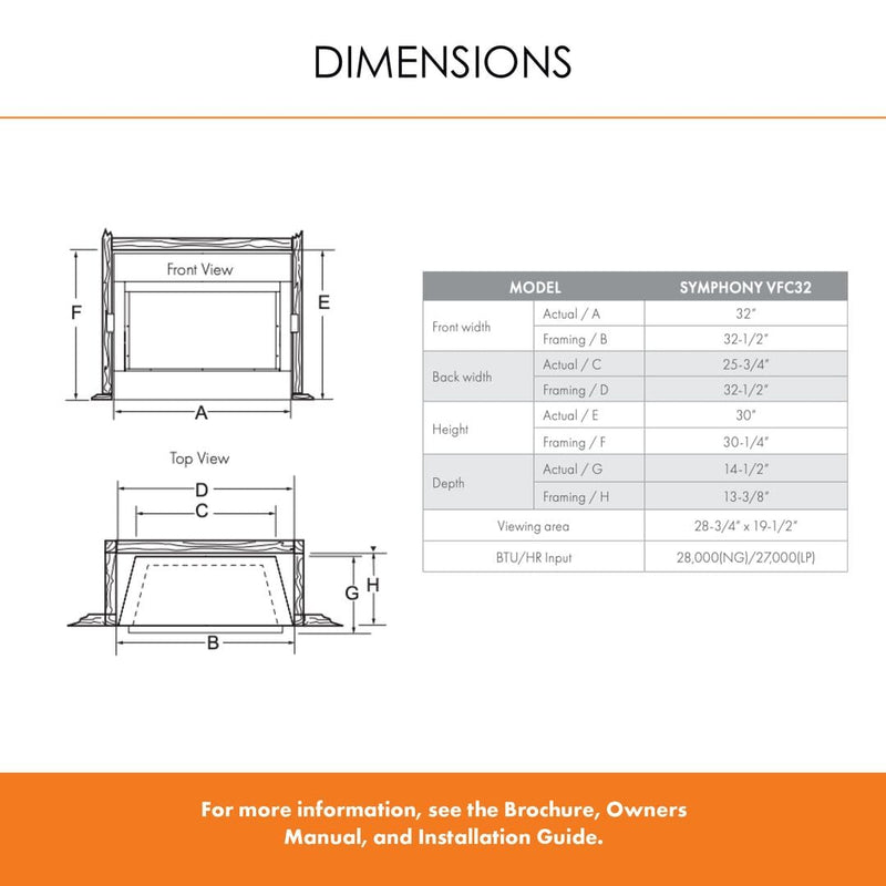 Monessen Symphony 32" Vent Free Gas Fireplace VFC32 Fireplaces Flame Authority