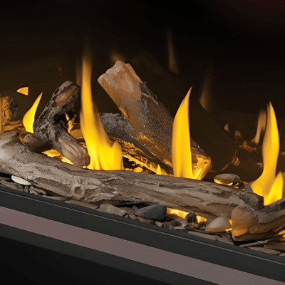 Napoleon 74" Vector Direct Vent Gas Fireplace Oak High Definition Logs OLKTLV74 | Flame Authority - Trusted Dealer
