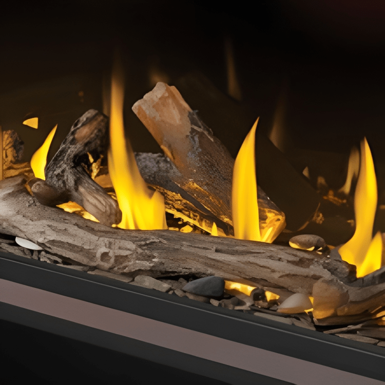 Napoleon 74" Vector Direct Vent Gas Fireplace Oak High Definition Logs OLKTLV74 | Flame Authority - Trusted Dealer