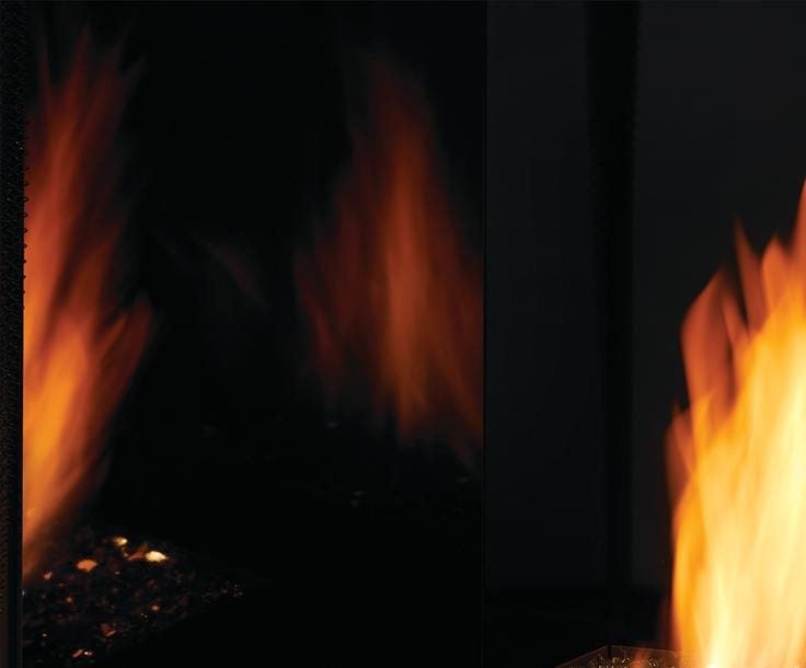 Napoleon MIRRO-FLAME Porcelain Reflective Radiant Panels For Inspiration Series Direct Vent Gas Fireplace Insert PRPZC