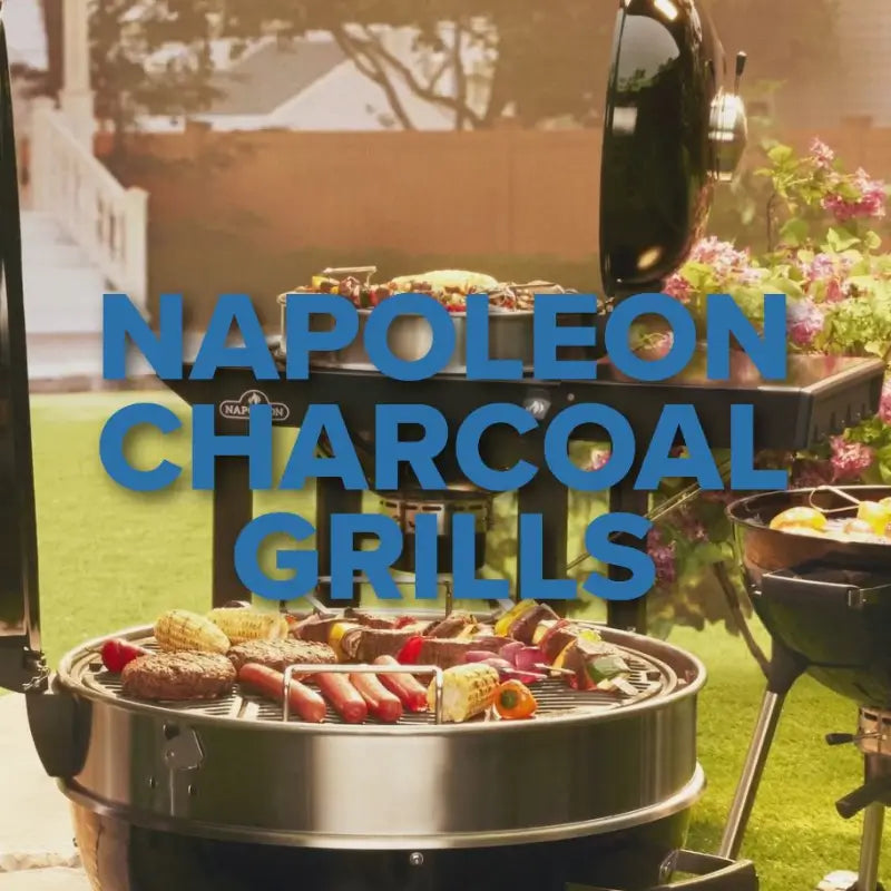 Napoleon NK22K-LEG-3 22-Inch Charcoal Kettle Grill with Hinged Cast Iron Cooking Grid Grills NK22K-LEG-3 Flame Authority