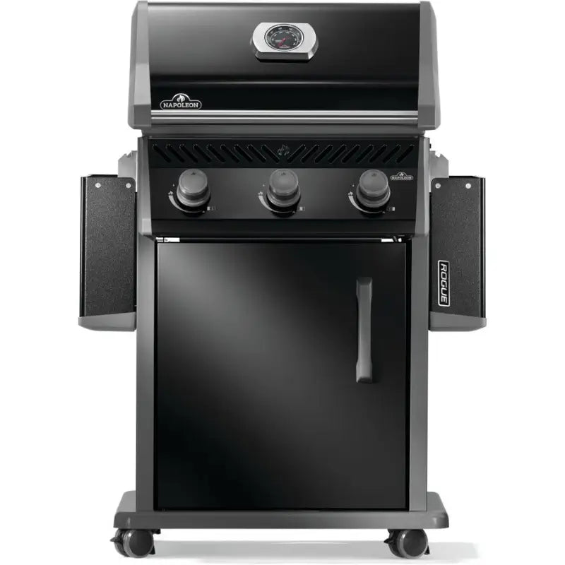 Napoleon Rogue® 425 Gas Grill with Cast Iron Grates – Black Grills Flame Authority