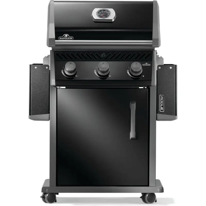 Napoleon Rogue® 425 Gas Grill with Cast Iron Grates – Black Grills Flame Authority