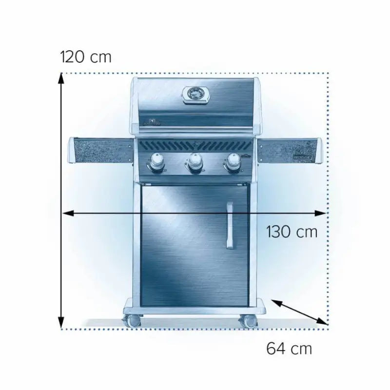 Napoleon Rogue® 425 Gas Grill with Cast Iron Grates – Black Grills Flame Authority