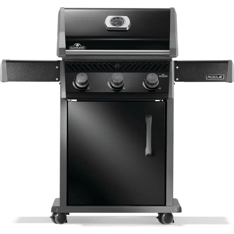 Napoleon Rogue® 425 Gas Grill with Cast Iron Grates – Black Grills Flame Authority