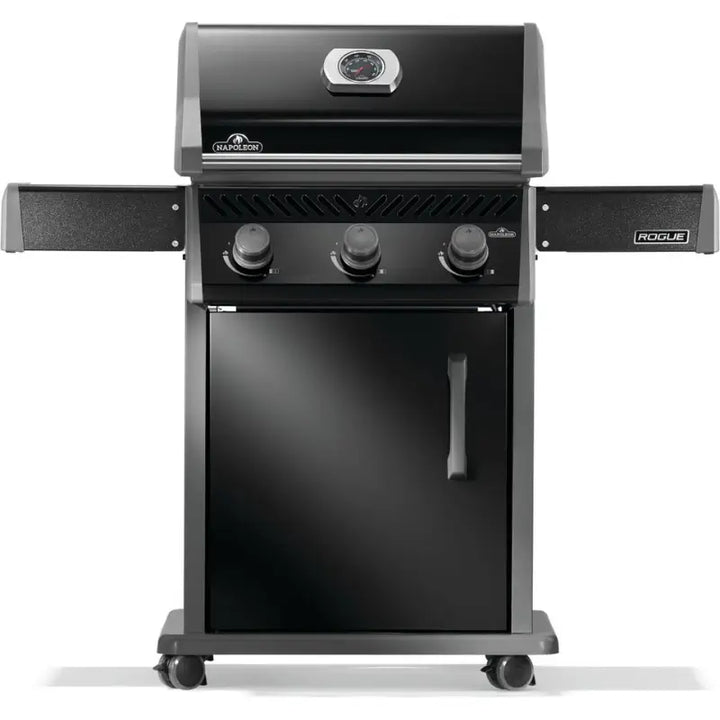 Napoleon Rogue® 425 Gas Grill with Cast Iron Grates – Black Grills Flame Authority