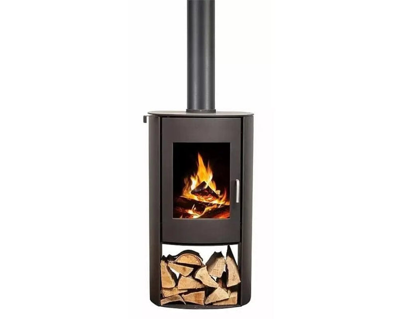 Nectre Curved Freestanding Wood-Burning Fireplace N65 Fireplaces N65 Flame Authority