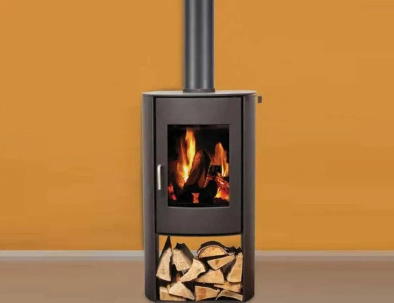 Nectre Curved Freestanding Wood-Burning Fireplace N65 Fireplaces N65 Flame Authority