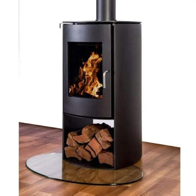 Nectre Curved Freestanding Wood-Burning Fireplace N65 Fireplaces N65 Flame Authority