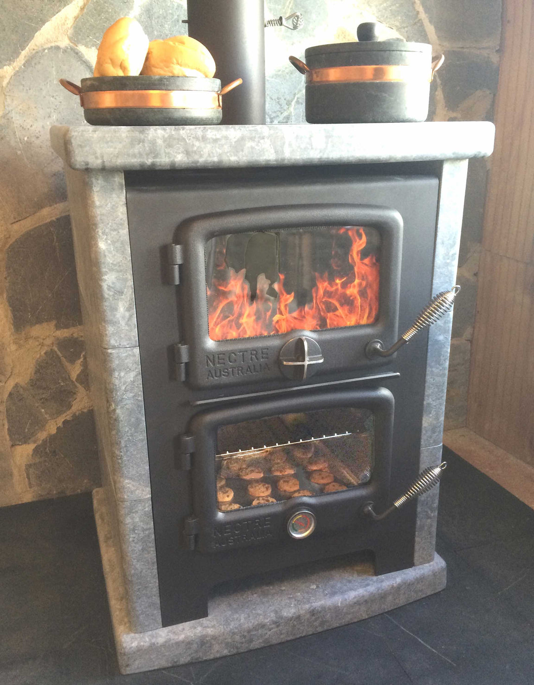 Nectre Vermont Bun Baker 1200 Wood Cook Stove N1200 Fireplaces N1200 Flame Authority