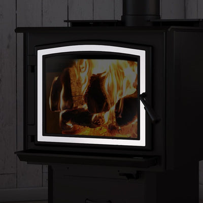 Osburn 3300 Wood Stove Brushed Nickel Door Overlay OA10261 | Flame Authority - Trusted Dealer