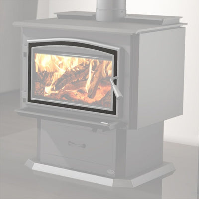 Osburn 3500 Wood Stove With Blower Black Door Overlay OA10163