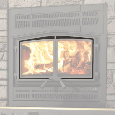 Osburn Stratford II Wood Fireplace Black Door Overlay OA10610 | Flame Authority - Trusted Dealer