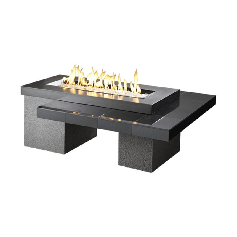 Outdoor GreatRoom Company Uptown Black 48 Inch Gas Fire Pit Table UPT-1242 | Flame Authority - Trusted Dealer